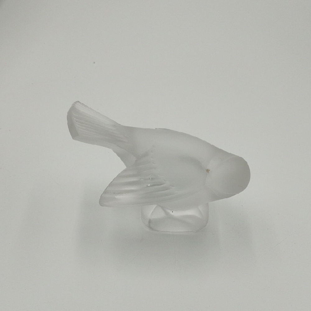 Lalique France Vintage Crystal Moineau Coquet Sculpture